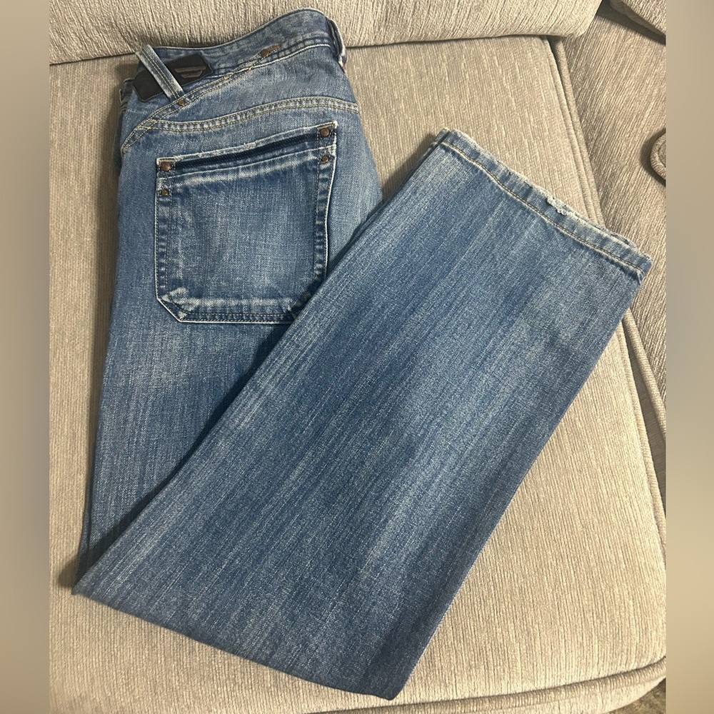 Diesel Blue Denim Jeans with Red Accents Size W32 L30